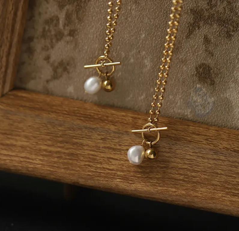 Fresh Water Pearl Bar Necklace