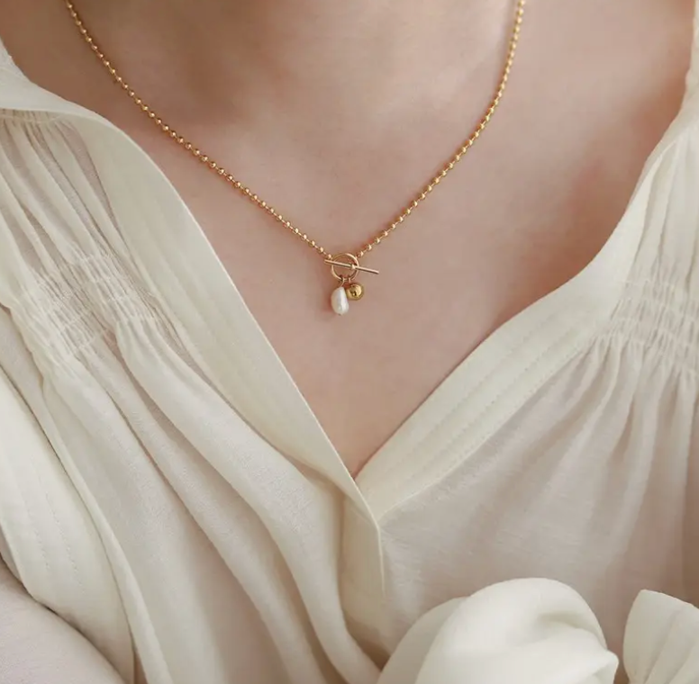 Fresh Water Pearl Bar Necklace